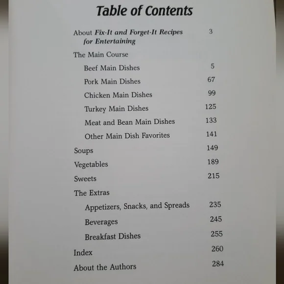 Fix-It and Forget-It Recipes for Entertaining slow cooker cookbook 284 Pages - Picture 3 of 12